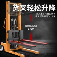 手动液压叉车堆高车1吨2吨升降搬运叉车平台手推升高地牛装卸铲车 店长推荐-工字钢 2吨升1.6m叉0.84m